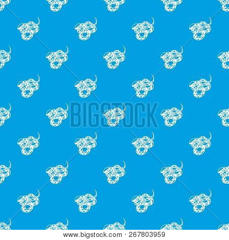 Texas Snake Pattern Vector Seamless Blue Repeat For Any Use