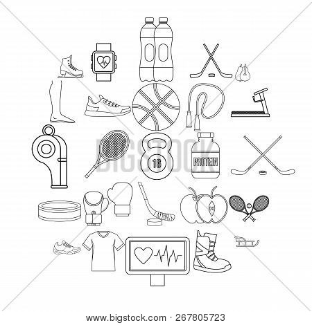 Intensity Icons Set. Outline Set Of 25 Intensity Vector Icons For Web Isolated On White Background