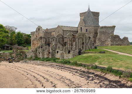 Abbey At Inchcolm Island In Scottish Firth Of Forth
