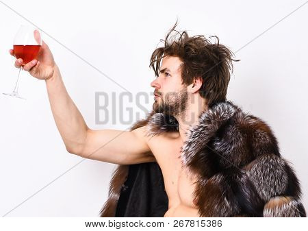 Rich Athlete Enjoy His Life. Fashion And Pathos. Richness And Luxury Concept. Sexy Sleepy Rich Macho