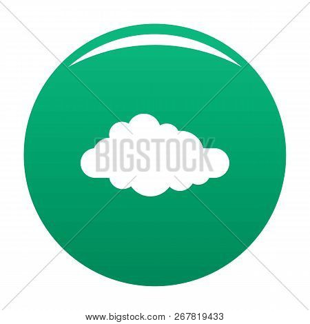 Cirrus Icon. Simple Illustration Of Cirrus Vector Icon For Any Design Green
