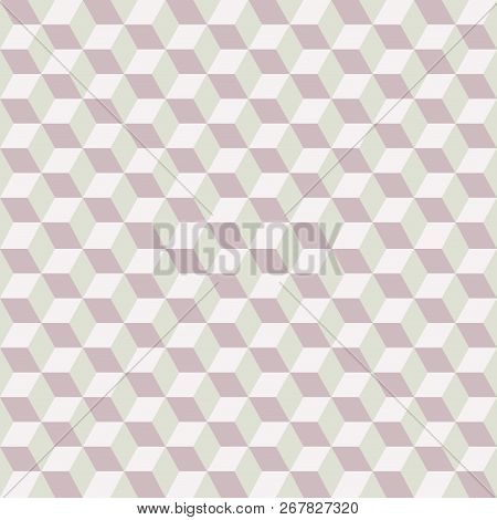 Seamless Pattern Of Colored Cubes. Endless Multicolored Cubic Background. Cube Pattern. Cube Vector.