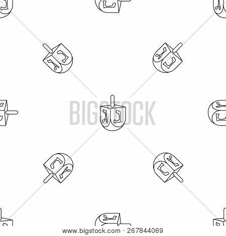 Jewish Dreidel Pattern Seamless Vector Repeat Geometric For Any Web Design