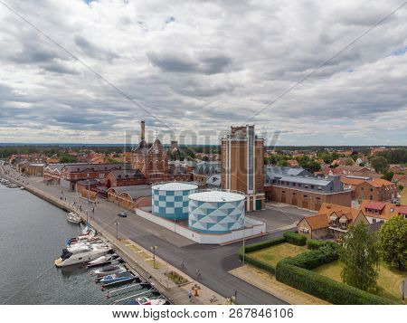 Aerial Photo Of Absolut Vodka Factory In Ahus, Sweden
