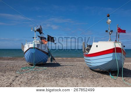 Stenbjerg,denmark-august 15,2018: Stenbjerg Is A Fishing Village On The Former Island Of Thy In The 