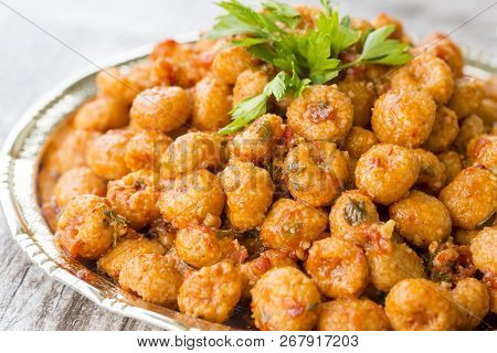 Traditional Delicious Turkish Foods; Bulgur Garlic Kofte (sarimsakli Kofte)