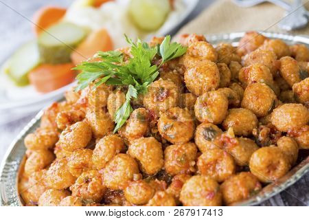 Traditional Delicious Turkish Foods; Bulgur Garlic Kofte (sarimsakli Kofte)