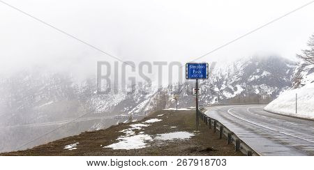 May Landscape On The Top Of Simplon Pass In Switzerland