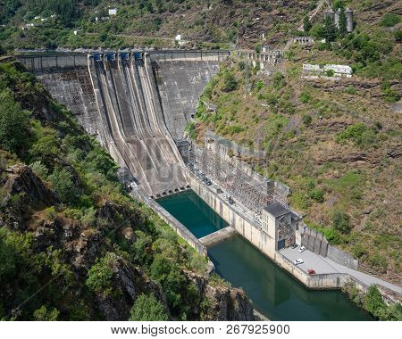 Grandas De Salime, Spain - August 24, 2018: Green Energy, Hydroelectric Power Plant Of Grandas De Sa