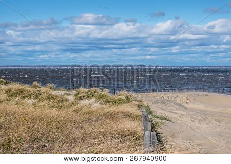 A View From Bayshore Waterfront Park In Monmouth County New Jersey.