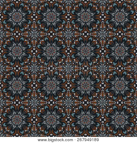 Bright Color Abstract Geometric Pattern, Vector Seamless