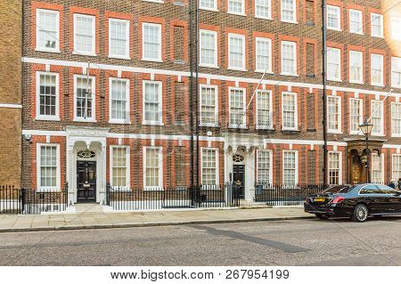 London. November 2018. A Typical Street In Westminster In London