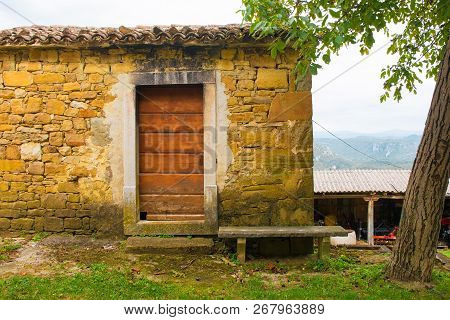 A Building In The Historic Hill Village Of Ipsi Near Oprtalj In Istria, Croatia