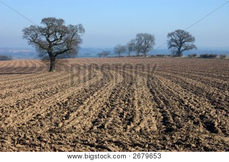 Ländlichen englischen Winterlandschaft