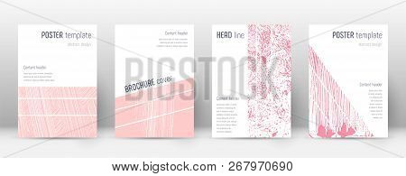 Cover Page Design Template. Geometric Brochure Layout. Bold Trendy Abstract Cover Page. Pink And Blu