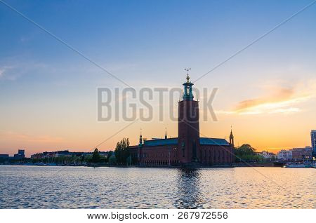 Stockholm City Hall (stadshuset) Tower Building Of Municipal Council And Venue Of Nobel Prize On Kun