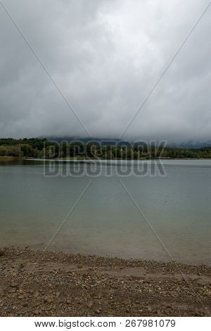 The Reservoir Of Ullibarri-gamboa In Álava, Basque Country