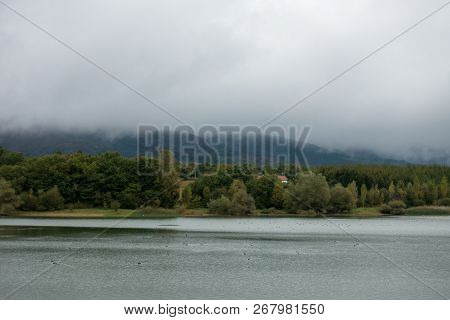 The Reservoir Of Ullibarri-gamboa In Álava, Basque Country