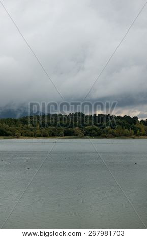 The Reservoir Of Ullibarri-gamboa In Álava, Basque Country