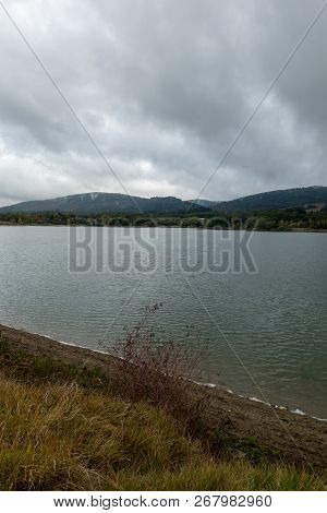 The Reservoir Of Ullibarri-gamboa In Álava, Basque Country