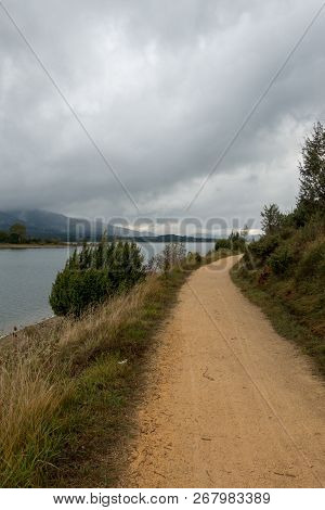 The Reservoir Of Ullibarri-gamboa In Álava, Basque Country