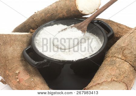 Polvilho Azedo In A Bowl. A Kind Of Cassava Flour
