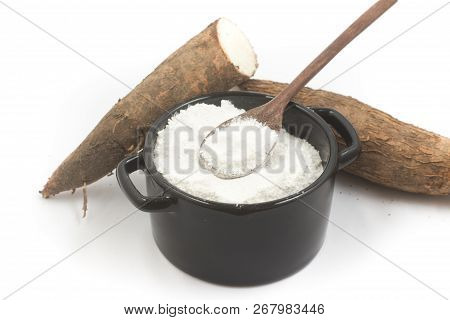 Polvilho Azedo In A Bowl. A Kind Of Cassava Flour