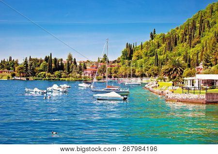 Toscolarno Maderno Waterfront View On Garda Lake, Lombardy Region Of Italy