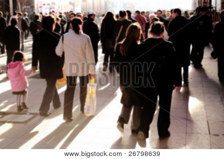 ein Bild von Menschen zu Fuß Rush hour