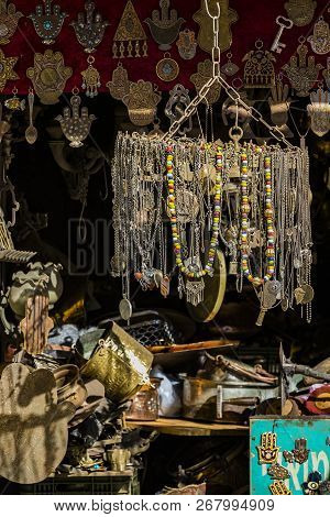 Tel Aviv-jaffa, Israel - 24 November 2017:street Flea Market Of Old Things And Antiques In The Old D