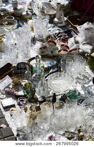 Tel Aviv-jaffa, Israel - 24 November 2017:street Flea Market Of Old Things And Antiques In The Old D