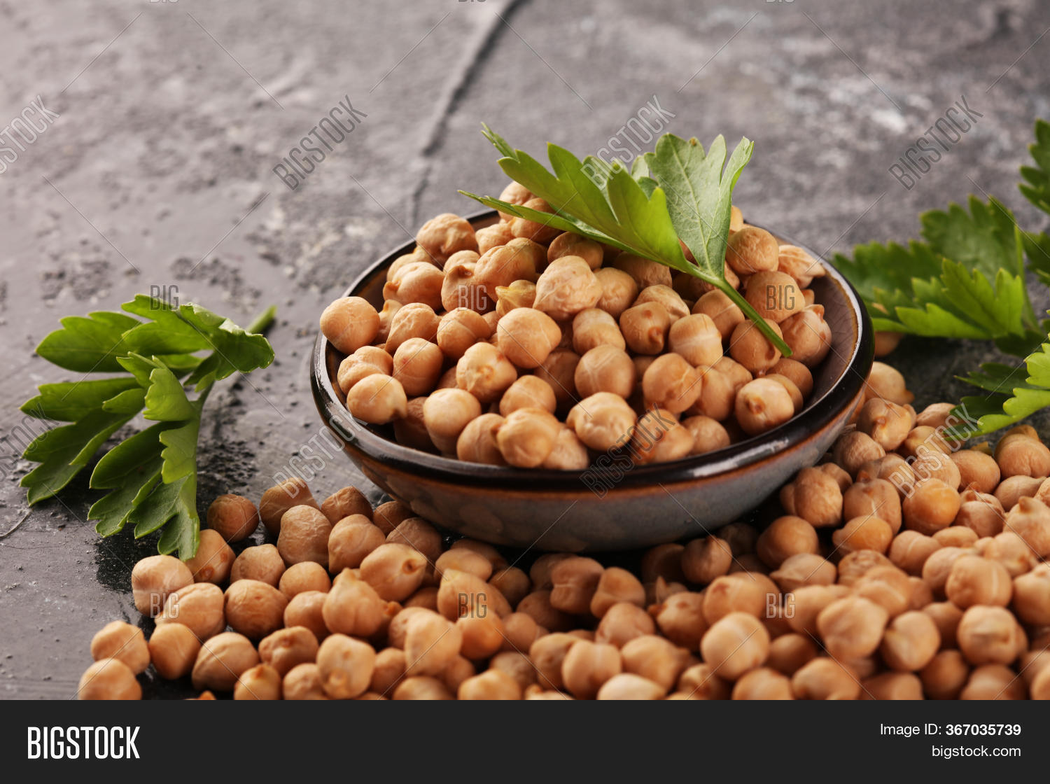 Raw Chickpeas On Bowl Image & Photo (Free Trial) Bigstock