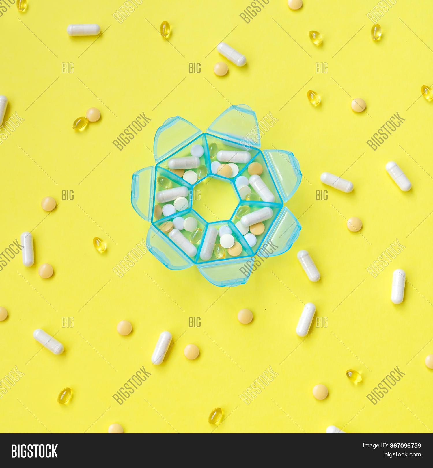 Days Week Pill Box On Image &amp; Photo (Free Trial) | Bigstock
