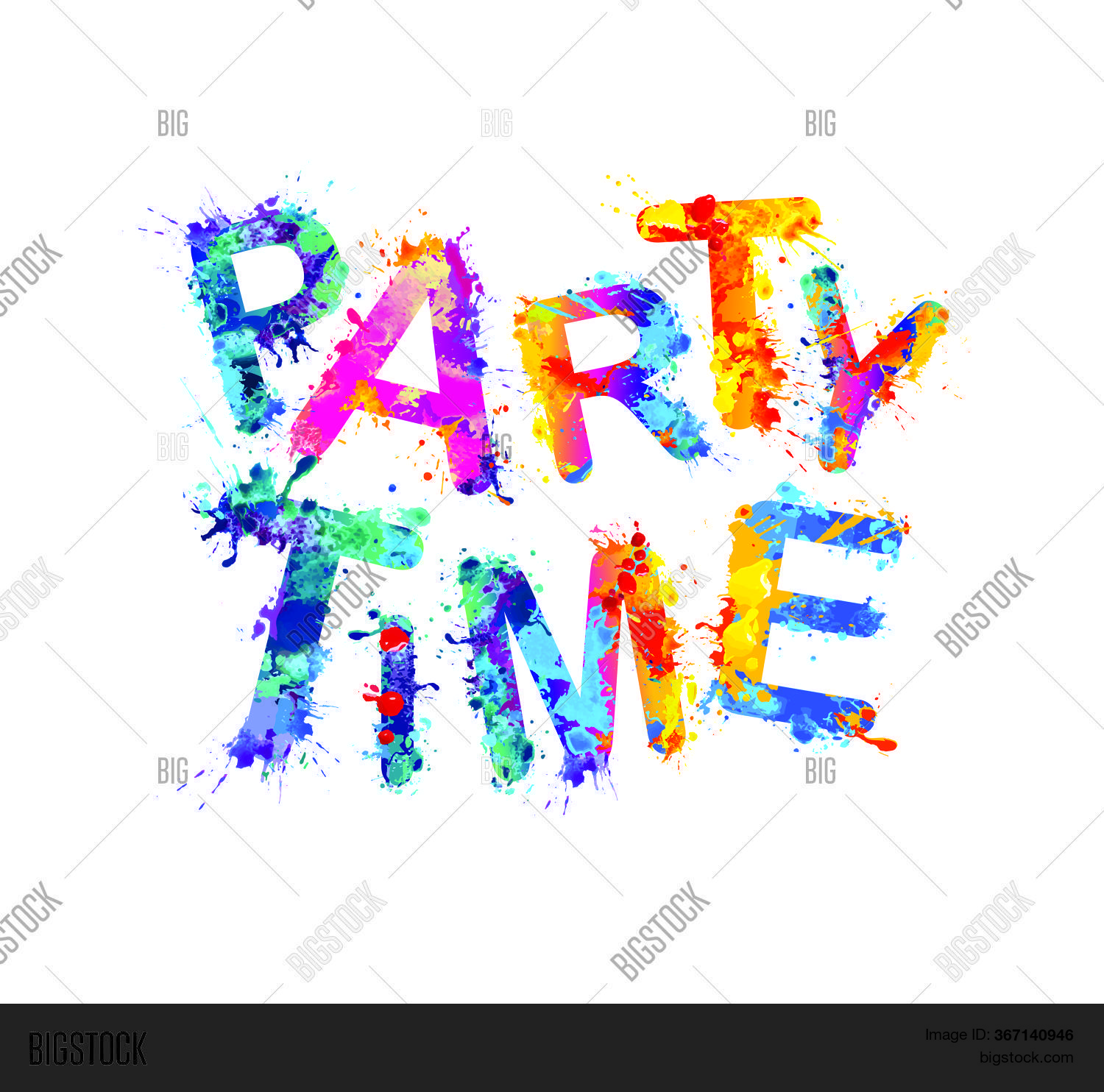 Party Time. Words Vector & Photo (Free Trial) Bigstock