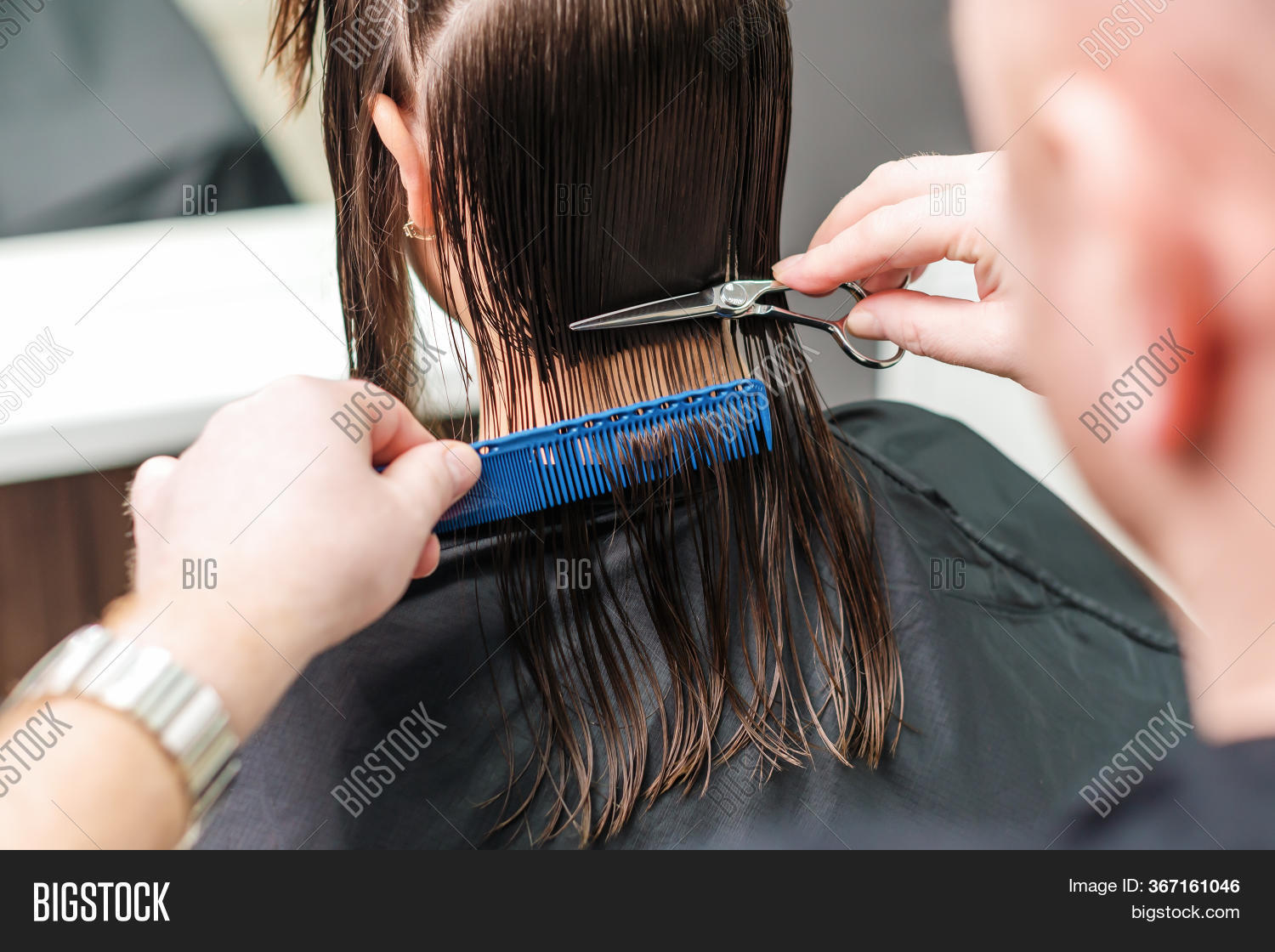 Hairdresser Cuts Hair Image & Photo (Free Trial) Bigstock