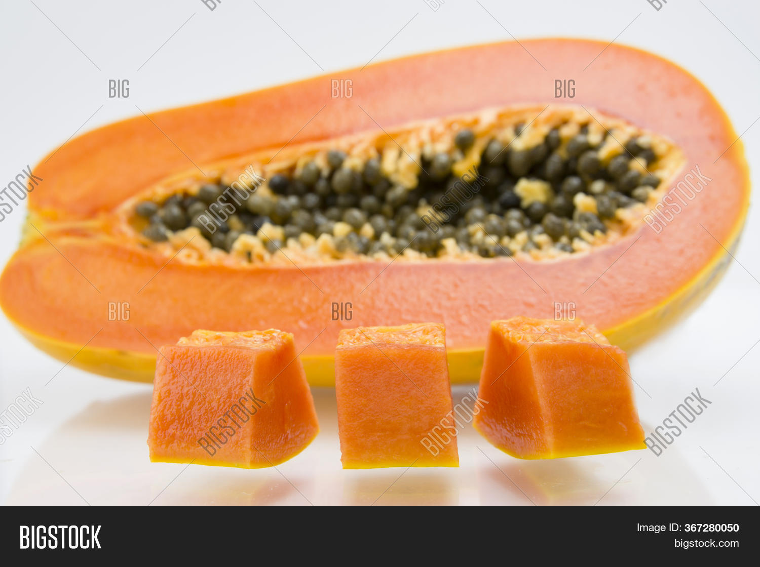 Half Ripe Papaya Fruit Image & Photo (Free Trial) Bigstock