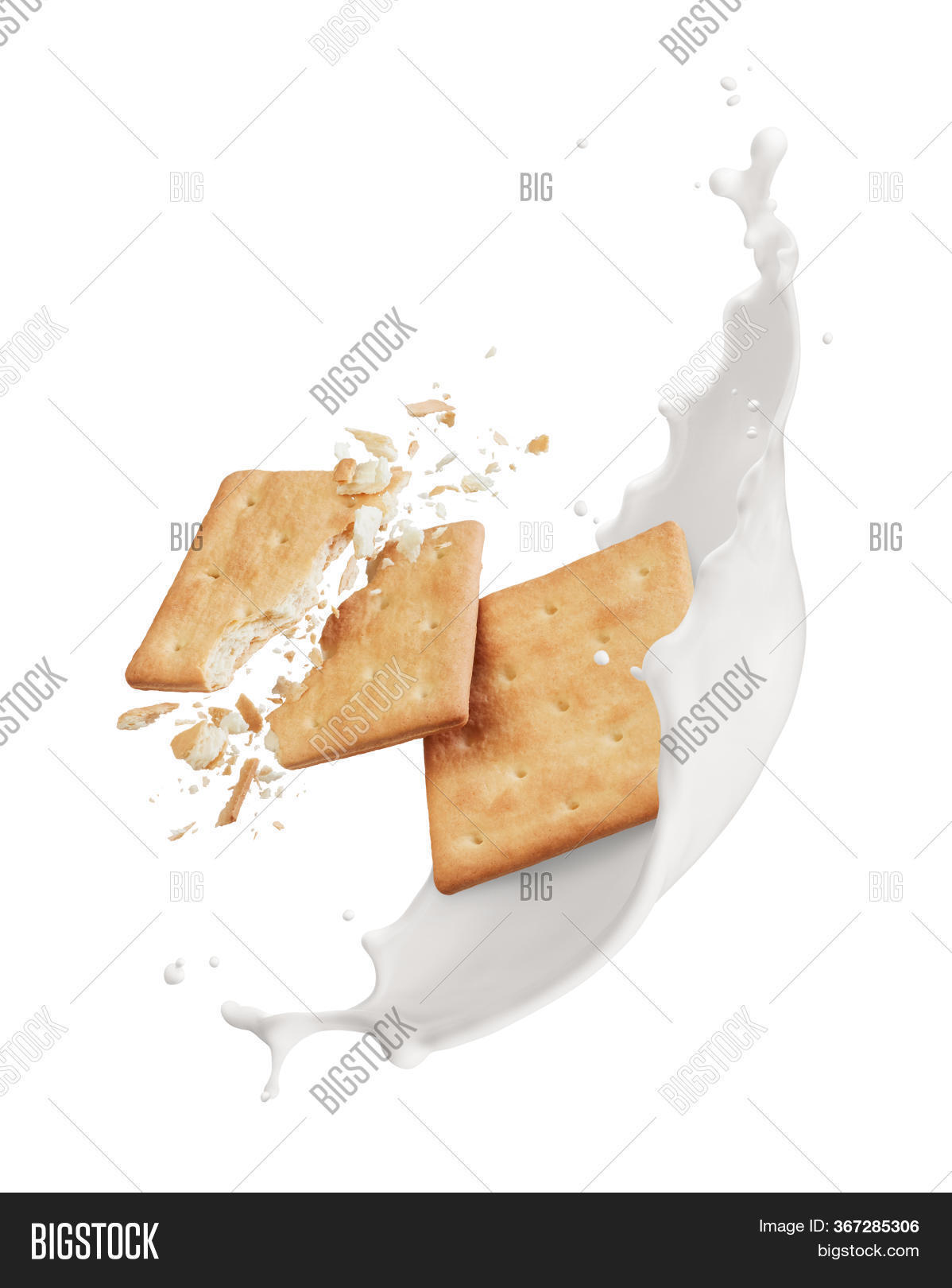 Broken Crackers Milk Image & Photo (Free Trial) Bigstock