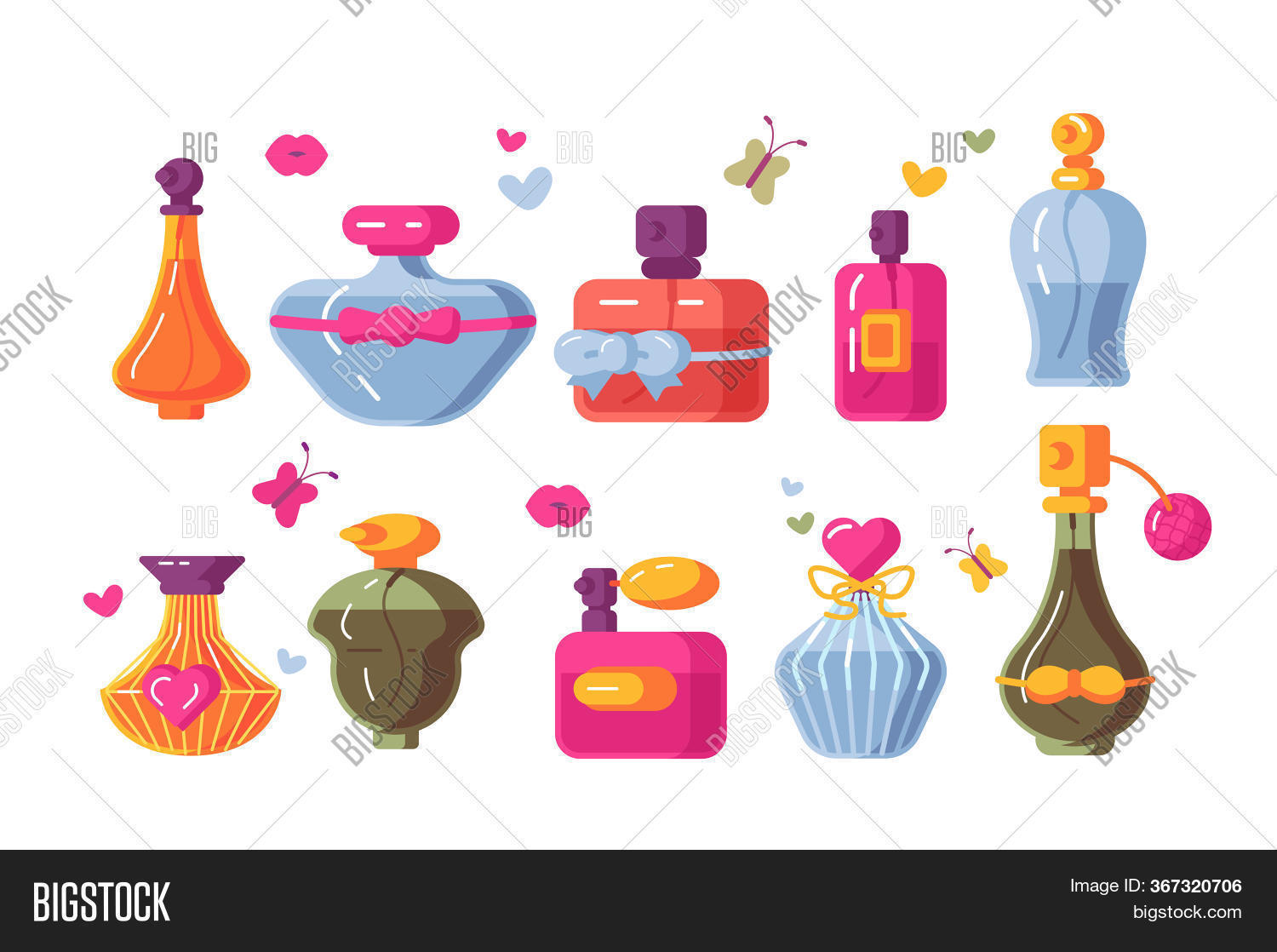 Perfume Bottles Set Image & Photo (Free Trial) | Bigstock