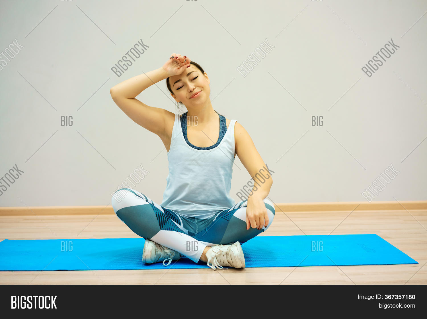 Woman Sits On Mat Image & Photo (Free Trial) Bigstock