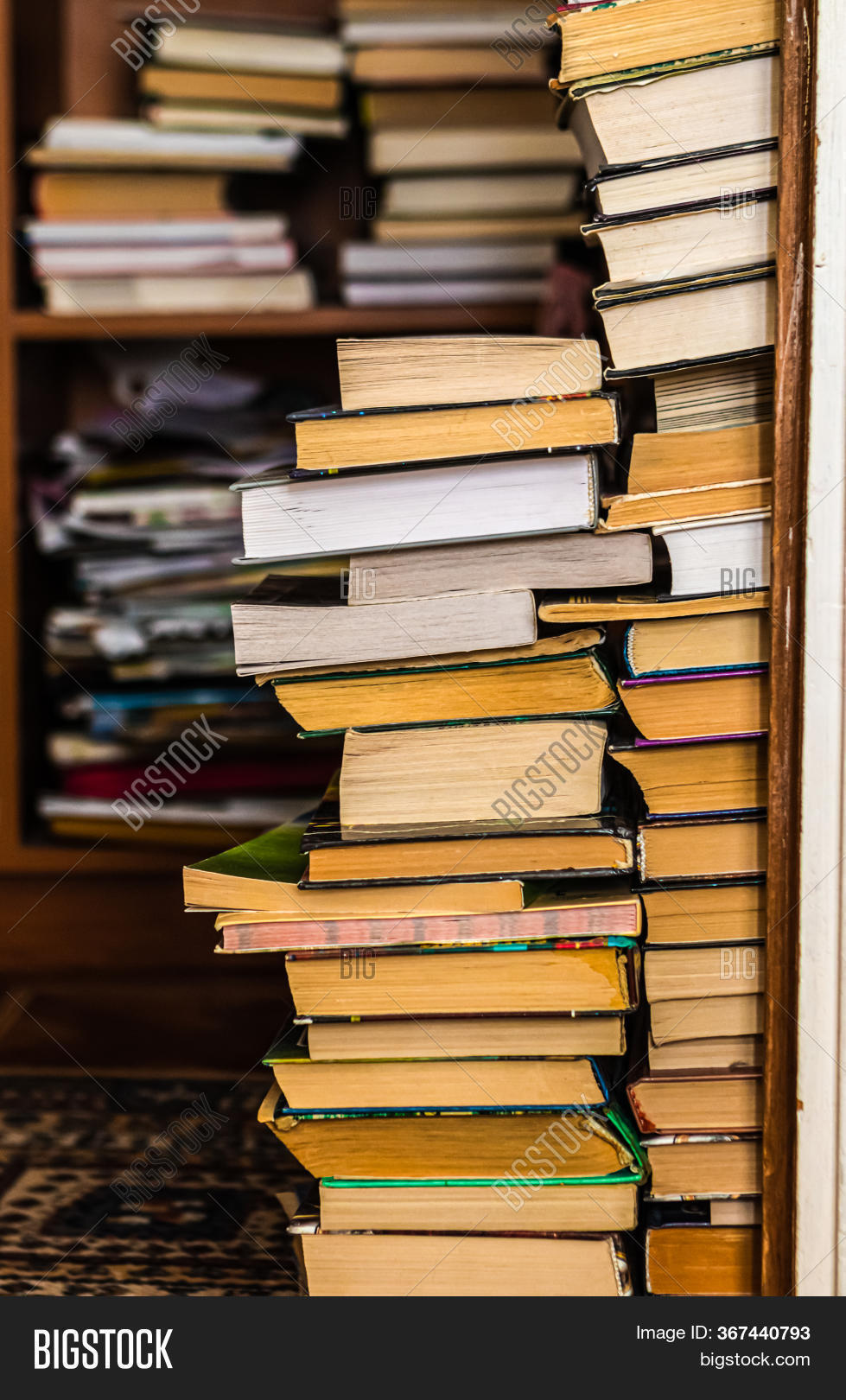 Stack Books On Floor Image & Photo (Free Trial) Bigstock