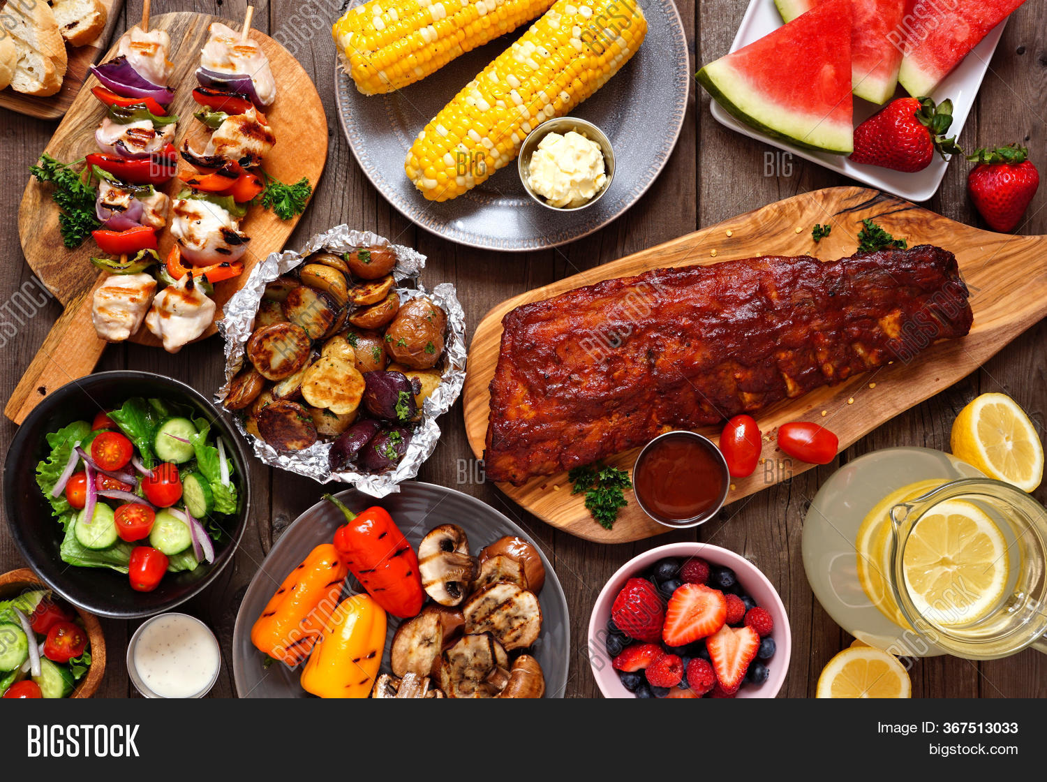 Summer Bbq Picnic Food Image & Photo (Free Trial) Bigstock