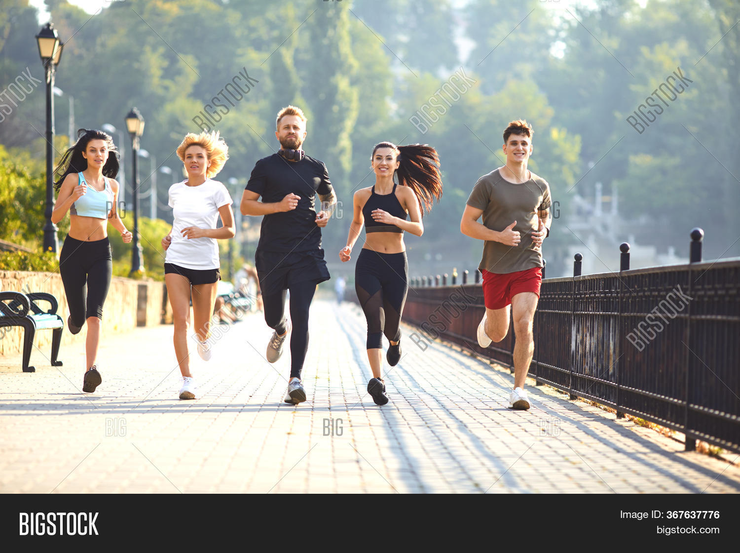 Group Runners Park Image & Photo (Free Trial) Bigstock