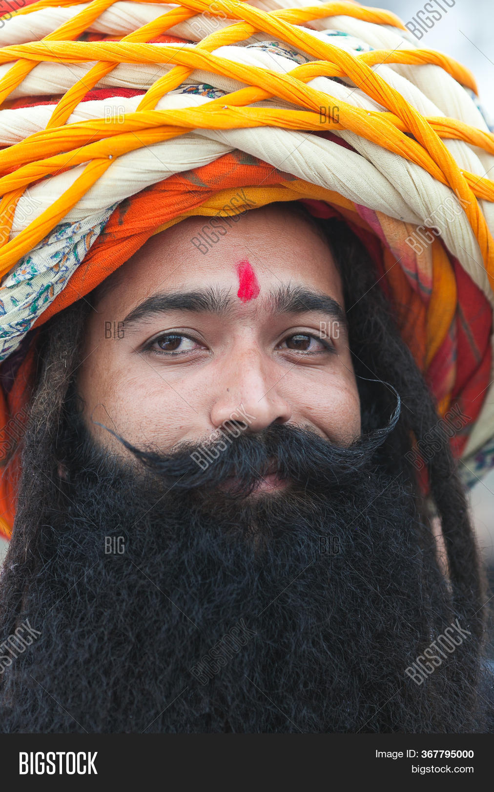 Indian Man With Long Beard