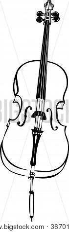 Skizze der Saite Instrument saitige Violoncello
