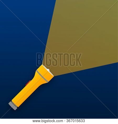 Bulb Light Vector Icon. Bright Light Beam. Modern Linterna, Great Design For Any Purposes. Vector St