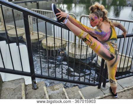 Scarborough, Ontario / Canada - July 01, 2017:  The Gymnast Performs To Show Gymnastics Is A Sport T