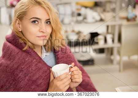Beautiful Woman Relaxing At Home