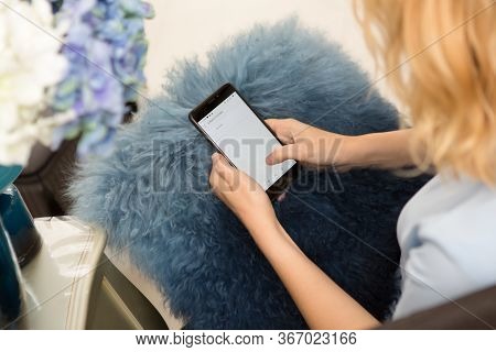 Beautiful Woman Relaxing At Home