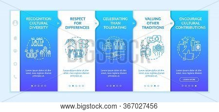 Multi National Empowerment Onboarding Vector Template. Cultural Diversity And Multi Ethnicity. Respo