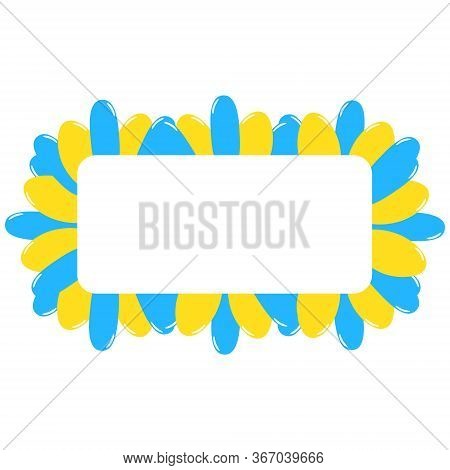 Colourful Vector Frame With Balloons. Invitation Border.